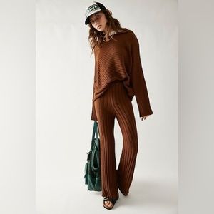 Free people beach Imogene set in dark orange, size medium